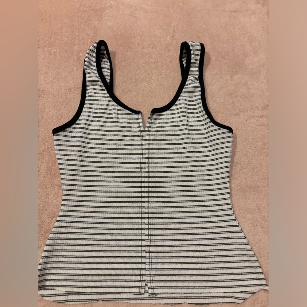 Black and white tank top